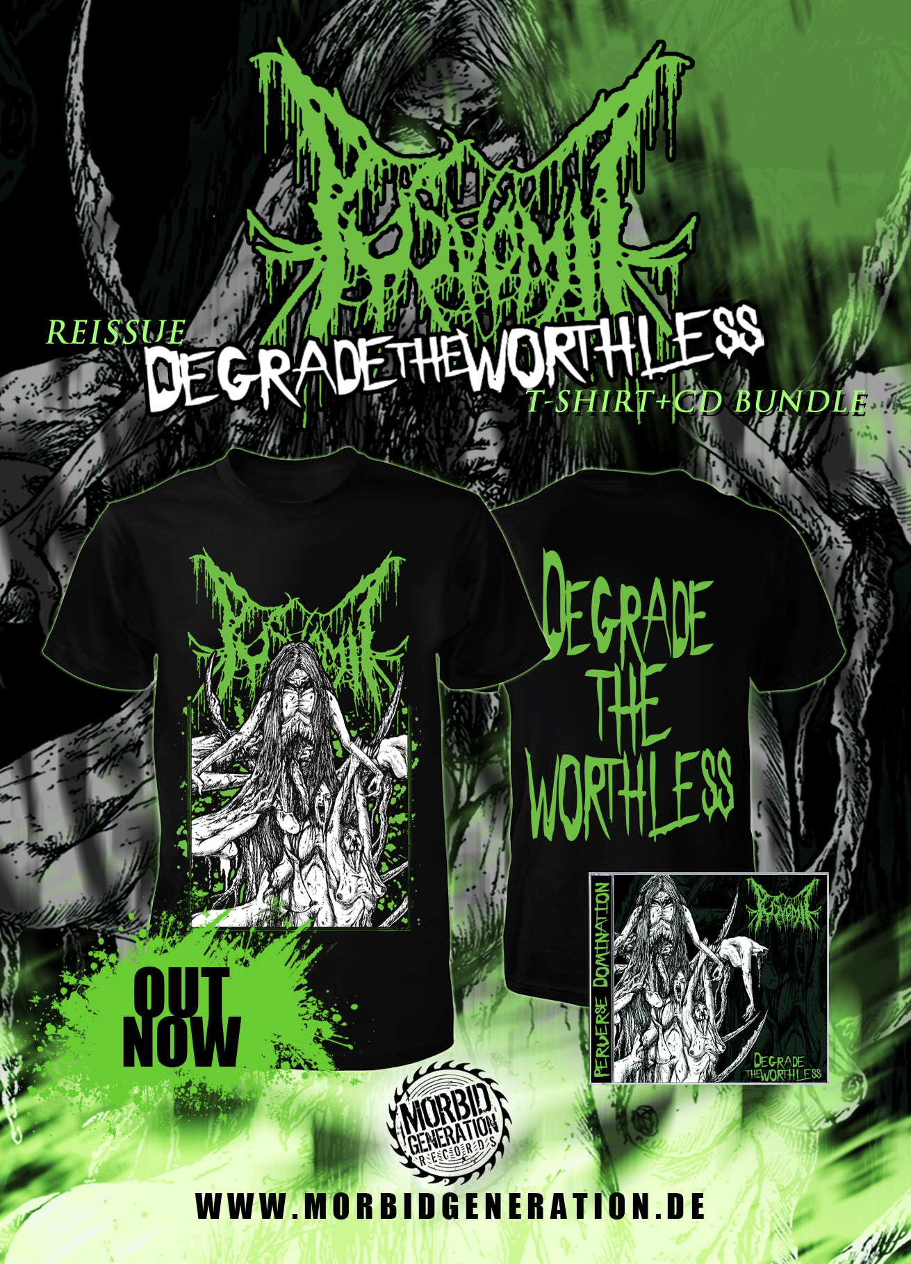 PUS VOMIT - Degrade The Worthless CD+TS