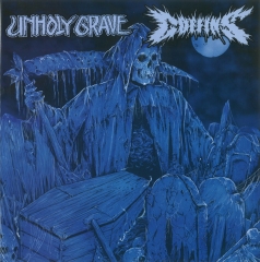 UNHOLY GRAVE/COFFINS - Split (blue)